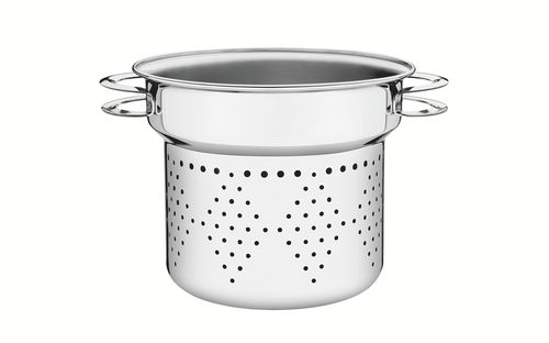 Cacerola Coxi Pasta Tramontina Solar De Acero Inoxidable De 24 Cm Y 8 L