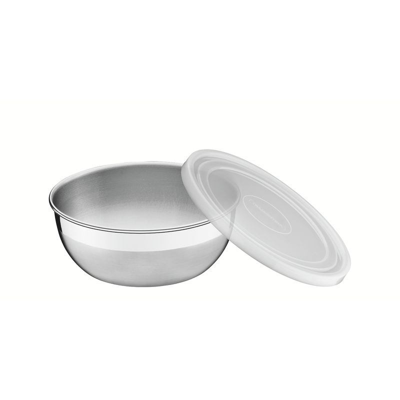 Juego de potes Tramontina Cucina de acero inoxidable con tapa plástica  blanca, 3 piezas