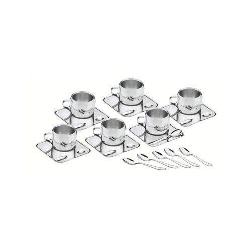 Juego De Tazas Para Café Expreso Tramontina De Acero Inoxidable 18 Piezas 80 ml