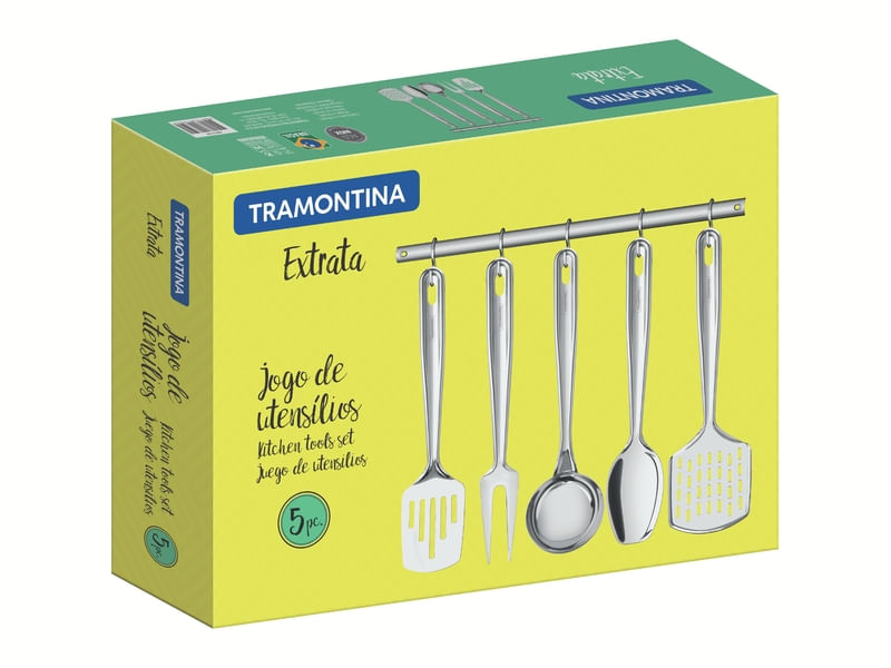 Juego de 5 utensilios de cocina, acero inox. - EXTRATA Tramontina - Cooking  Company