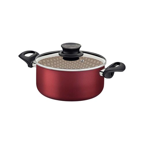 Cacerola Tramontina Paris Starflon Max Con Tapa De Vidrio 28 Cm 8 L