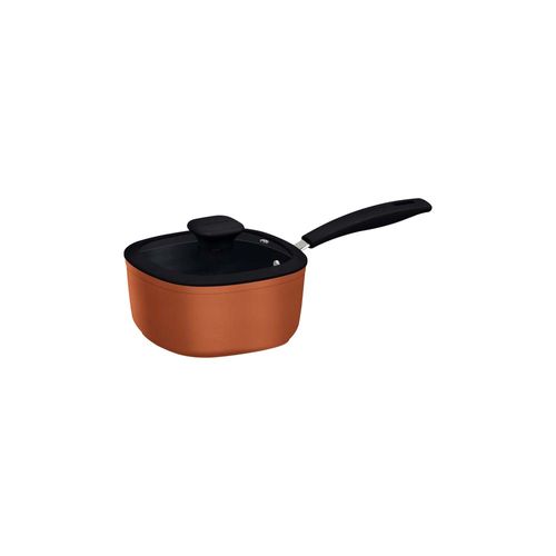 Olla Tramontina Refinatta En Antiadherente Starflon Premium Dorado Con Tapa 18 Cm 2,2 L