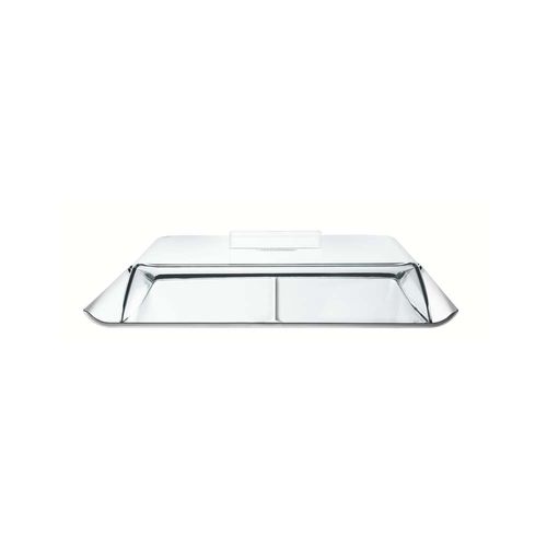 Bandeja Para Fiambres Tramontina Quadrata De Acero Inoxidable Con Cupula Transparente
