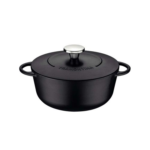 Cacerola Tramontina Trento En Hierro Esmaltado Con Revestimiento Interno Con Antiadherente Starflon Excellent 24 Cm 4 L