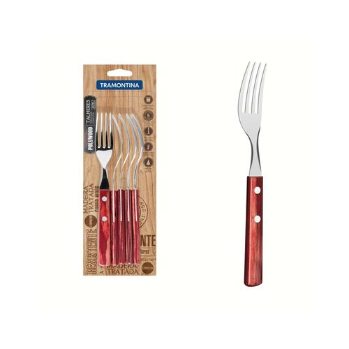 Juego De Tenedores De Mesa Tramontina Con Polywood S 6 Piezas