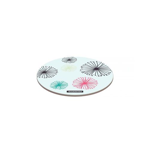 Tabla Tramontina Redonda De Vidrio Con Estampado De 25 Cm
