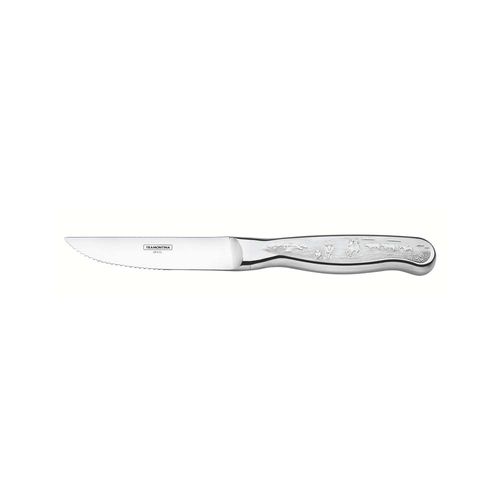 Cuchillo Para Asado Tramontina Jumbo Acero Inoxidable Grabado (Docena)