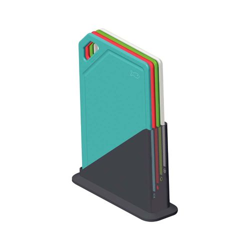 Juego De Tablas De Corte Tramontina Mixcolor Con Soporte 5 Piezas