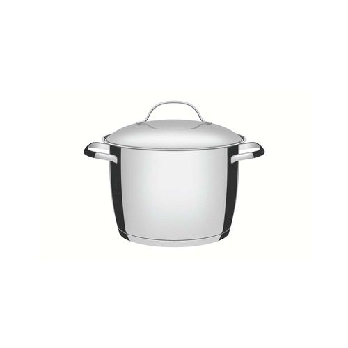 Cacerola Alta Tramontina Allegra Triple Fondo De Acero Inoxidable 22 Cm 5,50 L