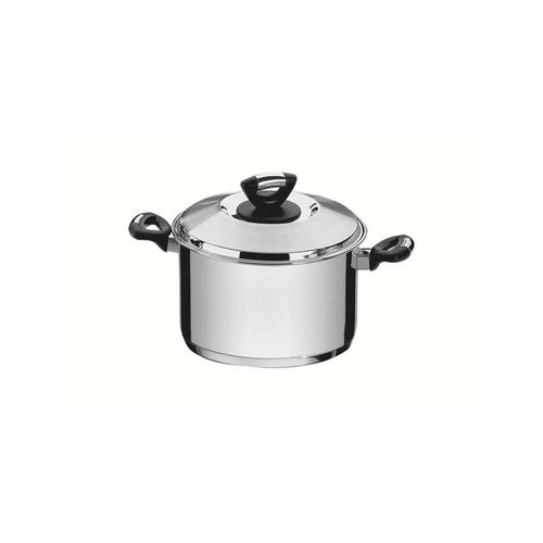 Cacerola Alta Tramontina Solar Baquelita Triple Fondo De Acero Inoxidable 20 Cm 4,60  L