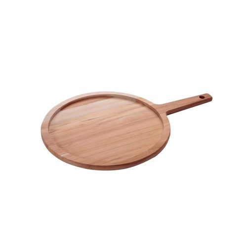 Tabla Para Pizza Tramontina De Madera Teca Con Mango De 40 Cm