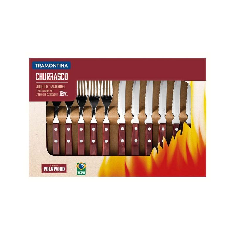 Comprá Set de Cuchillos Tramontina Polywood para Asado - 12 piezas