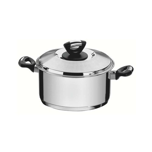 Cacerola Honda Tramontina Solar Baquelita Triple Fondo De Acero Inoxidable 28 Cm 8,40  L