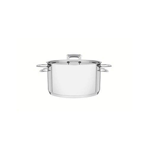 Cacerola Honda Tramontina Brava Triple Fondo De Acero Inoxidable 20 Cm 3,60 L