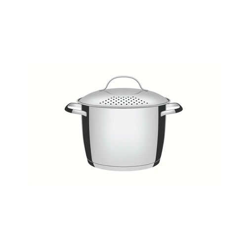 Cacerola Para Pasta Tramontina Allegra Triple Fondo De Acero Inoxidable 20 Cm 4,40 L