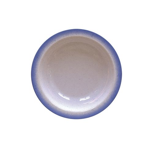 Plato Hondo Tramontina Rústico Azul en Porcelana Decorada 22 cm