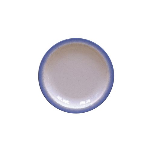 Plato De Postre Tramontina Rústico Azul En Porcelana Decorada 21 Cm