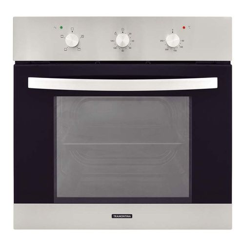 Horno Electrico Tramontina Inox Basic 60 F3 Vidrio Templado Negro 3 Funciones 70 L