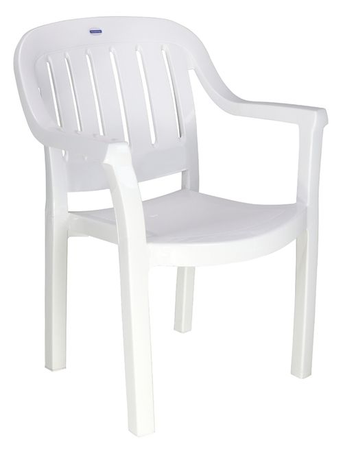 Silla Tramontina Miami Con Respaldo Vertical En Polipropileno Blanco