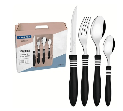 Juego De Cubiertos 24 Piezas Cor &Cor Tramontina