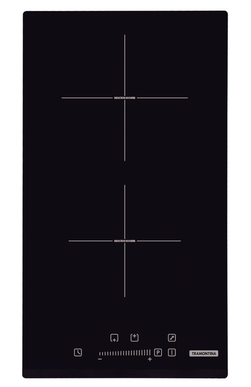 Placa A Induccion Tramontina Con Mando Touch y 2 Quemadores 29x52 Cm