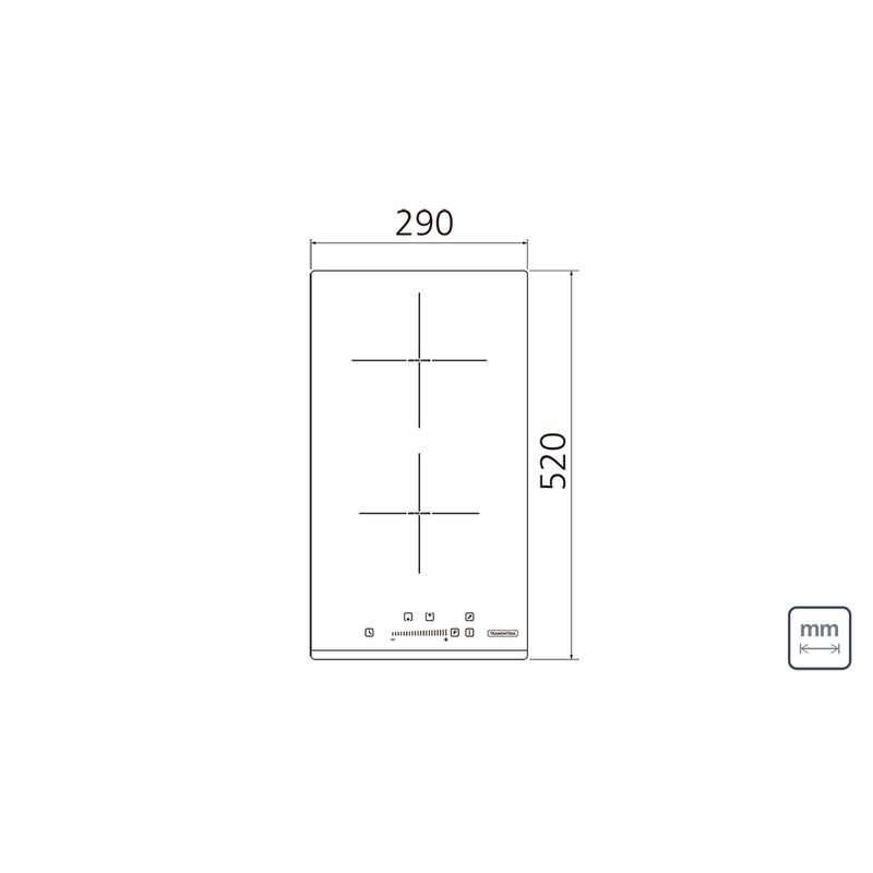 Placa Inducción Square Tramontina 4 Areas de Calentamiento TRAMONTINA