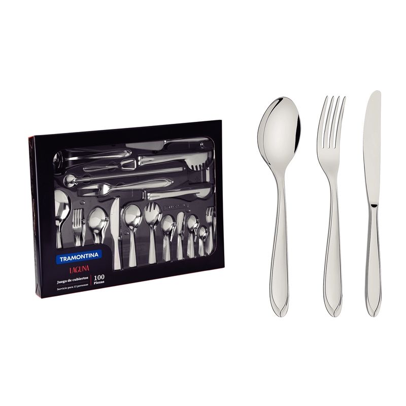 Juego de 5 utensilios de cocina, acero inox. - LAGUNA Tramontina - Cooking  Company