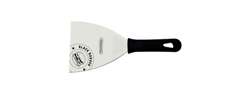 Espátula Tramontina Black Burger Con Lámina De Acero Inoxidable Y Mango De Polipropileno Negro De 4"