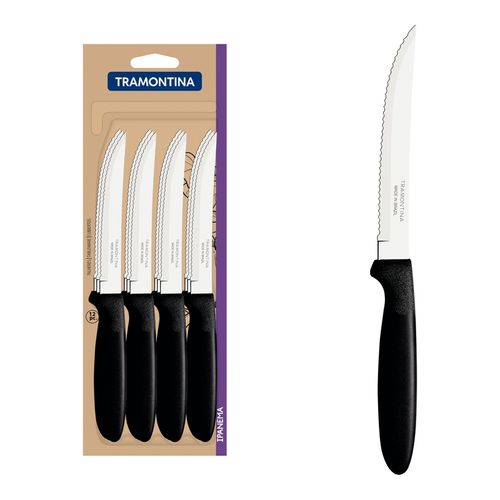 Cuchillo Asado Tramontina Ipanema Negro (Docena)