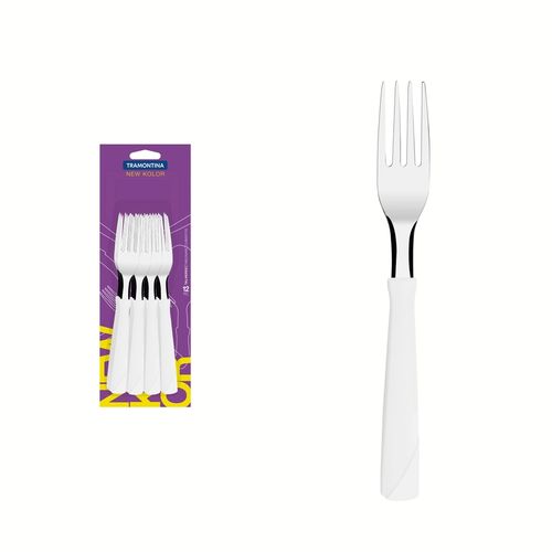 Tenedor De Mesa Tramontina New Kolor Blanco (Docena)
