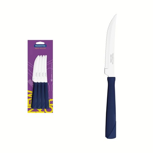 Cuchillo Asado Tramontina New Kolor Azul (Docena)