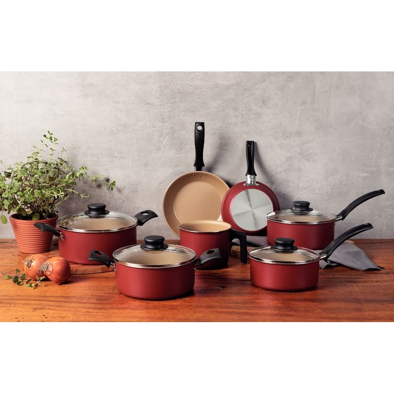 Set Batería Ollas Tramontina Turim Cocina 7 Piezas Teflón