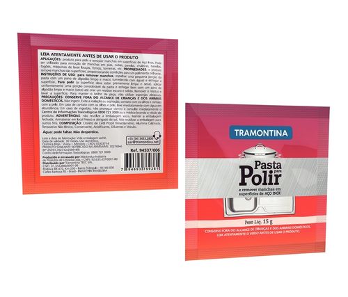 Bolsita Para Pulir Y Remover Manchas Del Acero Inoxidable Tramontina 15 G