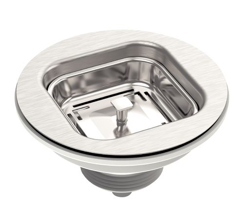 Valvula Tramontina Para Fregaderos Tdc De 4 1/2" Sin Escape De Acero Inoxidable Y Polipropileno