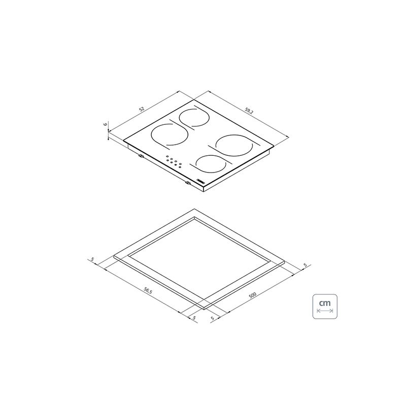 Cocina Vitrocerámica 4 Fuegos Eléctrico Modular Gama 700 - 800x700x850h mm  287420 Bartscher ⭐Oferta 3.519,89 € ⭐