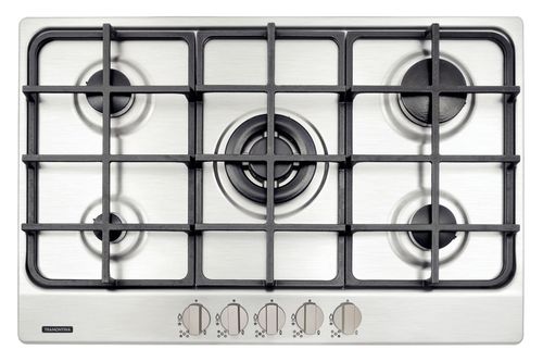 Placa De Coccion A Gas Penta Plus 70 Tramontina 5 Quemadores Con Hierro Fundido 75x50 Cm