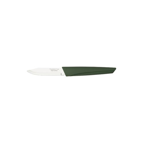 Cuchillo Para Frutas Y Verduras Tramontina Lyf Con Lámina De Acero Inoxidable Y Mango De Polipropileno Pcr Verde 3"