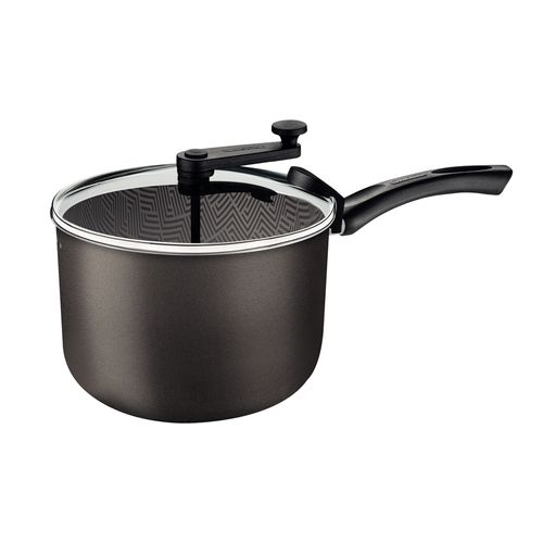 Olla Para Pororo Tramontina Paris En Aluminio Con Revestimiento Interno Y Externo En Antiadherente Starflon Max Plomo 22 Cm 4,8 L
