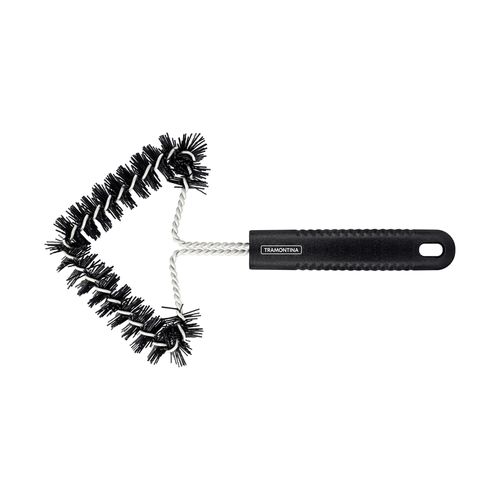 Cepillo Para Limpiar Tramontina Churrasco Con Estructura De Acero Inoxidable Con Cerdas De Nylon Y Mango De Polipropileno