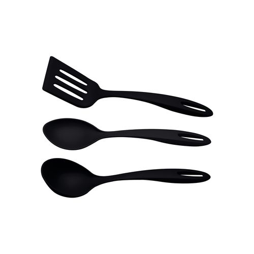 Juego De Utensilios Tramontina Ability En Nylon Negro 3 Piezas