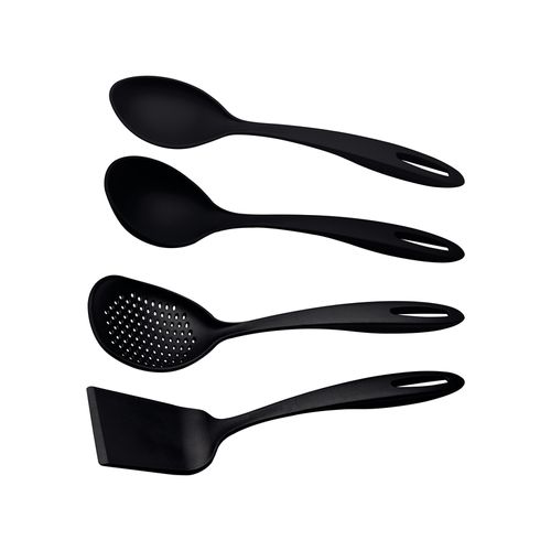 Juego De Utensilios Tramontina Ability De Nylon Negro 4 Piezas