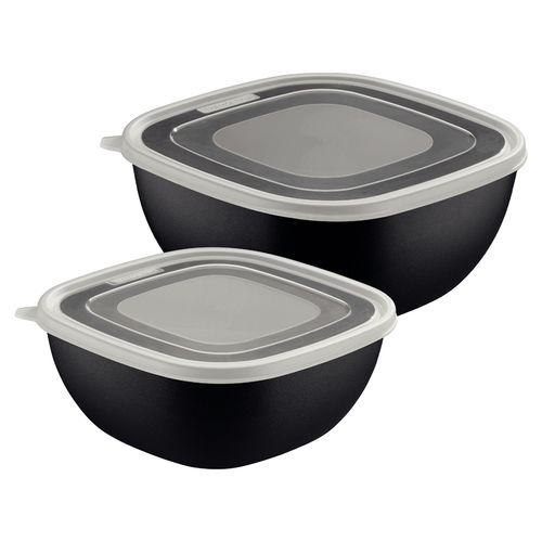 Juego De Potes Tramontina Black Burger En Polipropileno Negro De 2 Piezas