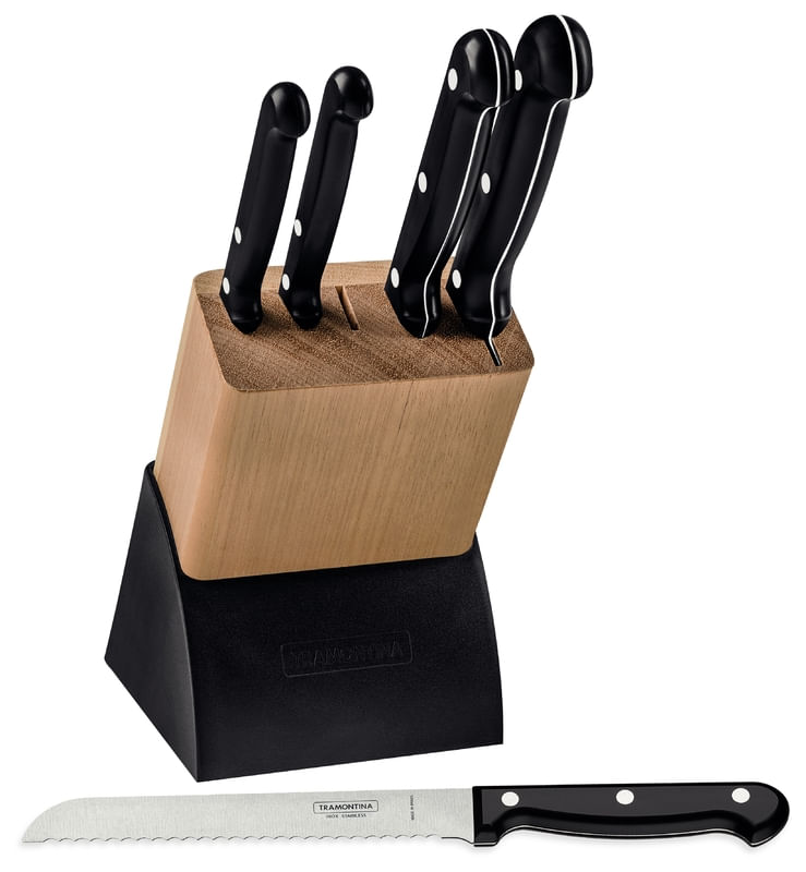 Set Cuchillos 7 Pcs Juegos Cuchillos Cuchillo Asado Cocina Color Negro