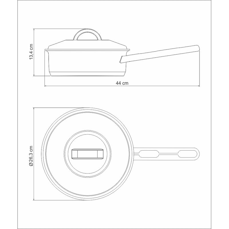 Sartén con Tapa Tramontina SOLAR Ø 24 cm - Fondo Triple - 3.3 litros ⋆  PUERTOBAHIA ⋆