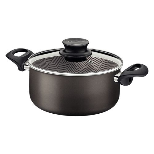 Cacerola Tramontina Paris con Tapa de Vidrio 28 cm 8 L
