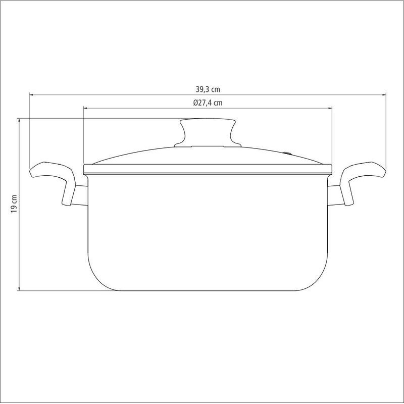 Cacerola Tramontina Paris Teflon 6 Lts 26 Cm Antiadherente