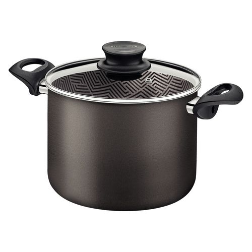 Olla Alta Tramontina Paris con Tapa de Vidrio 28 cm 11,8 L