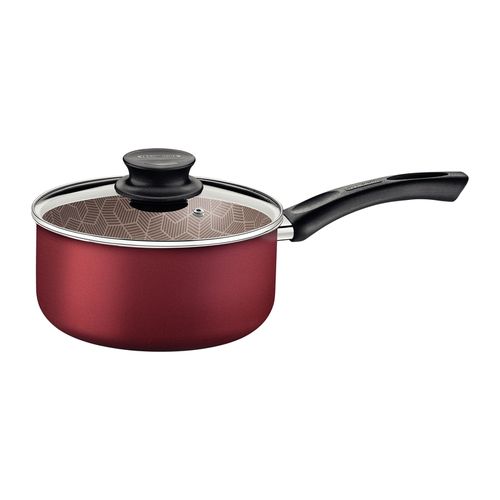 Cacerola Tramontina Paris Rojo Con Mango Y Tapa de Vidrio 20 cm 2,9 L