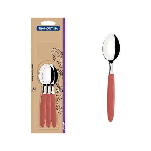 Juego De Cucharas De Té Tramontina Ipanema Rosa Pastel 6 Piezas