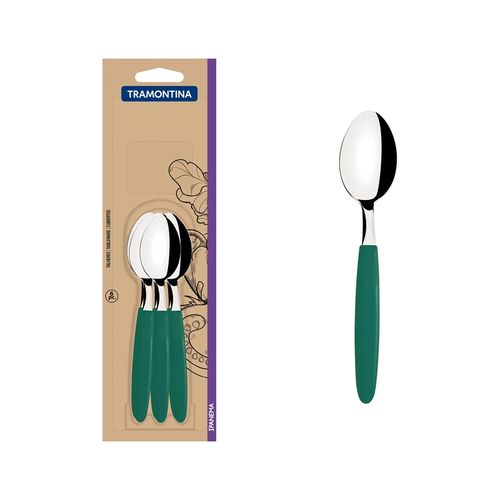 Juego De Cucharas De Té Tramontina Ipanema Verde Esmeralda 6 Piezas